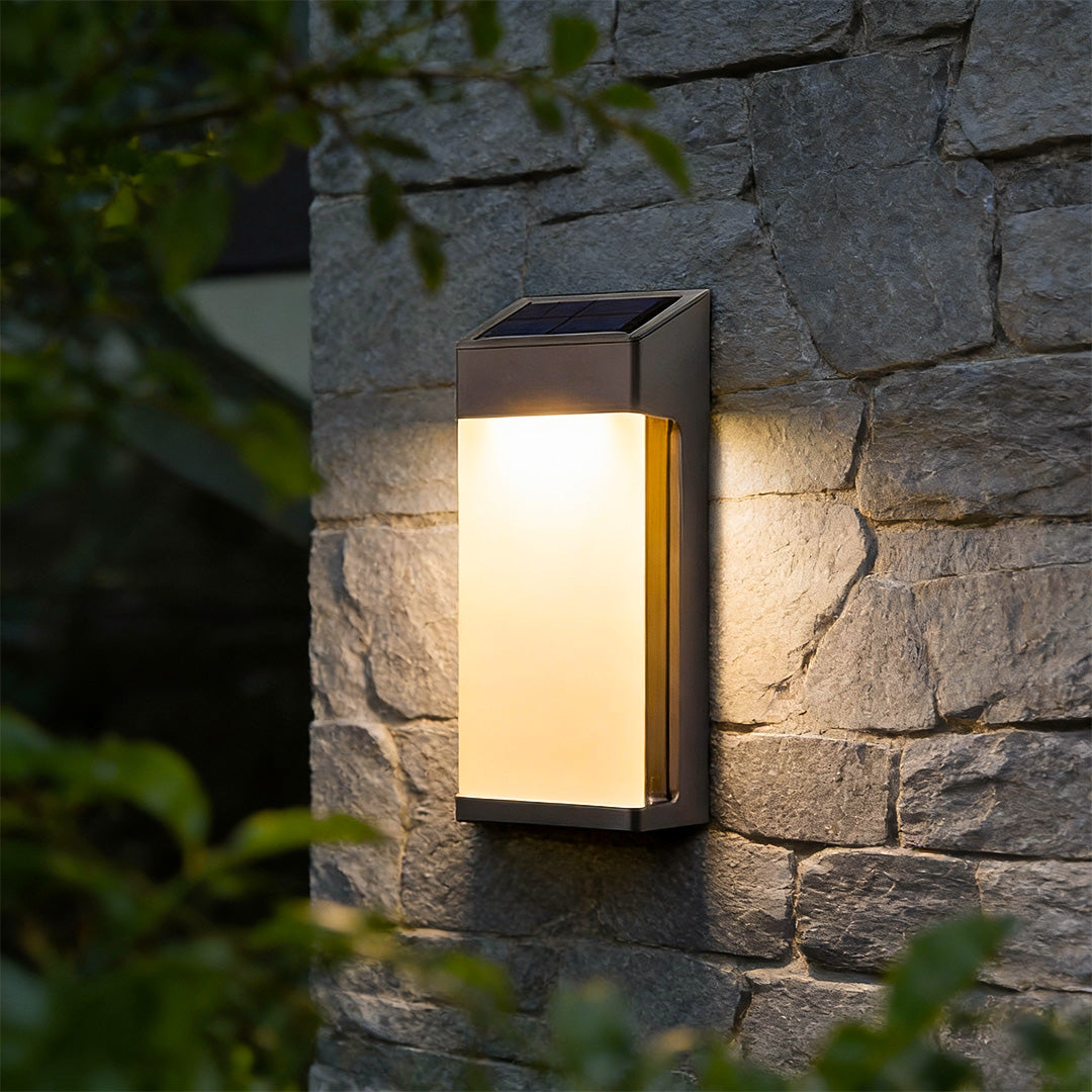 Solar Powered Outdoor Sconces LED Waterproof Metal Lamp