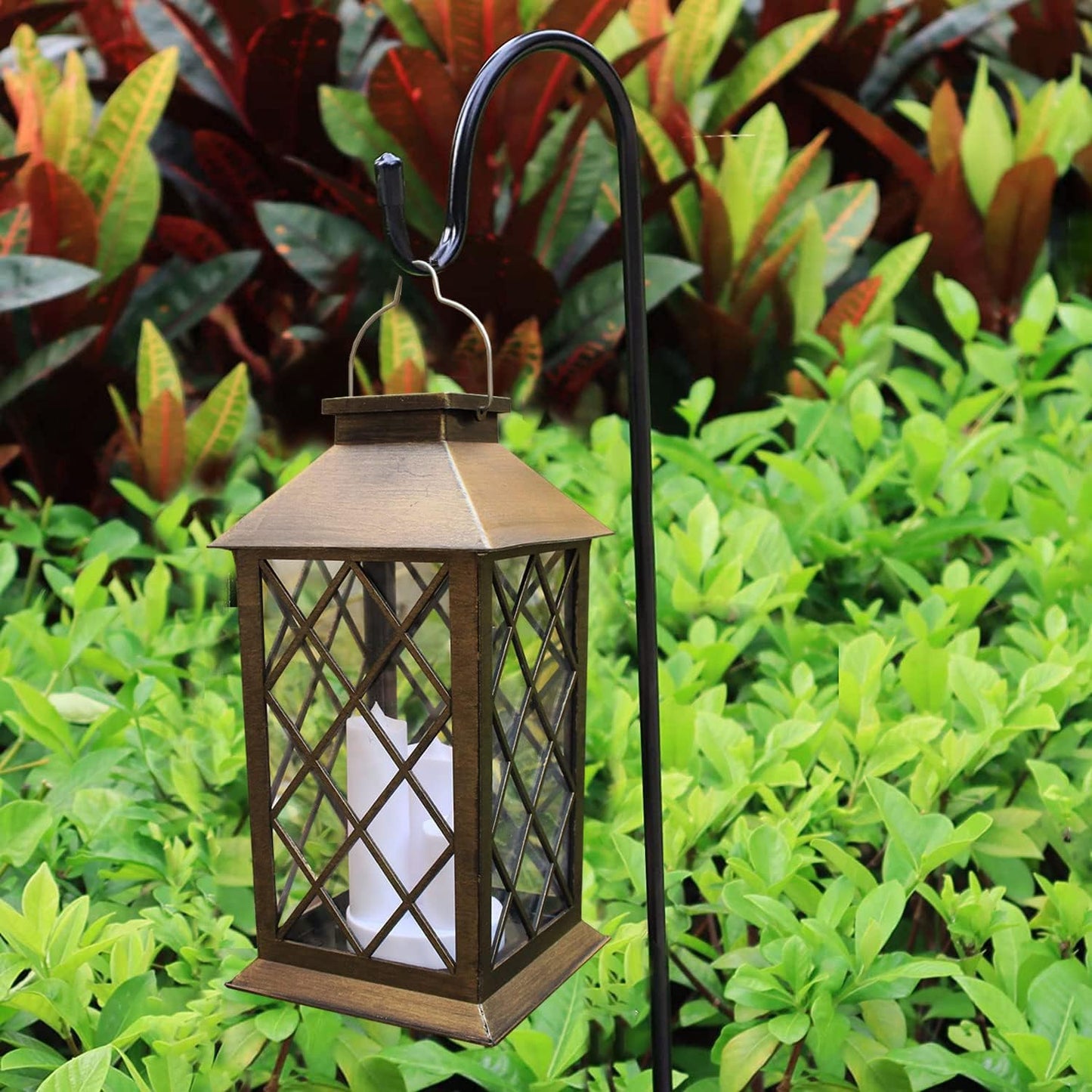 Solar LED Garden Hanging Lantern – All-Weather Decorative Outdoor Lamp for Patio, Yard, Fence & Pathway