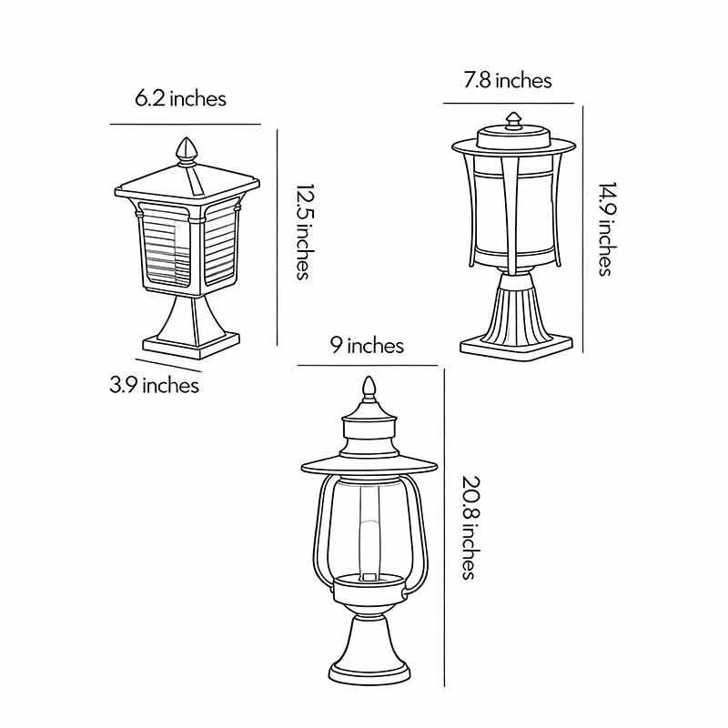 Pillar Lights for Gate Modern Minimalist Outdoor Light