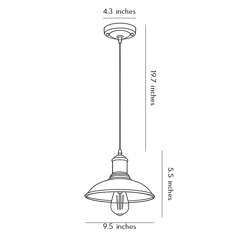 Bronze Pendant Lighting Industrial LED Outdoor Ceiling Light