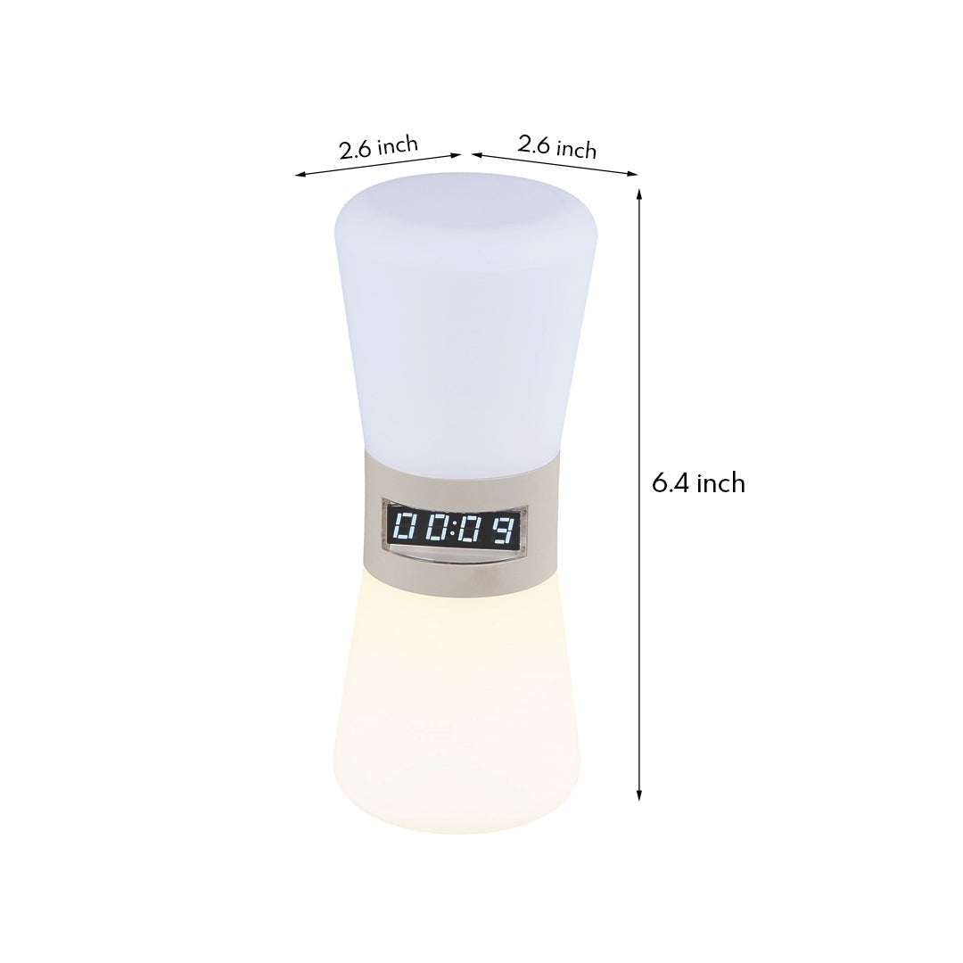 White Mini Table Lamp with Countdown Timer and Gravity Sensor — Ambient Hourglass Lamp