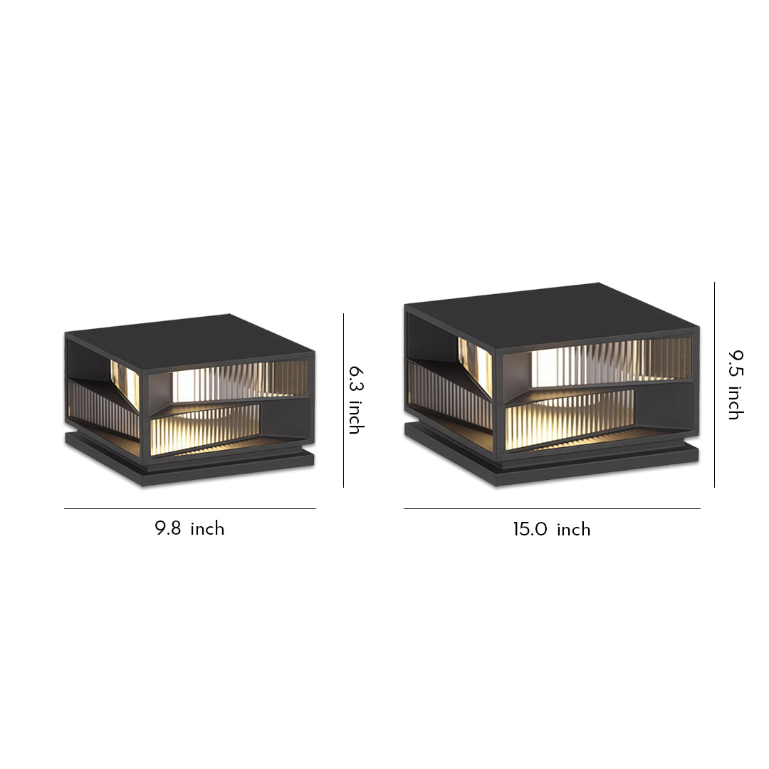Black Waterproof LED Outdoor Pillar Light