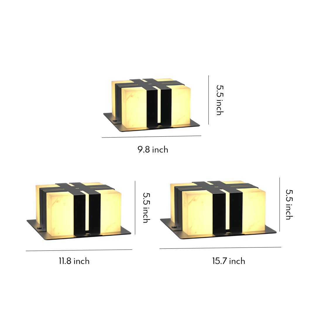 Outdoor Pillar Mounted Lights Landscape Fake Marble Lamp