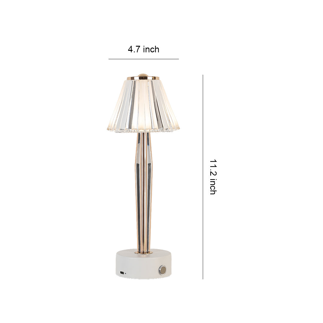 Classic USB Table Lamp with Touch Control, Iron Body and Acrylic Shade