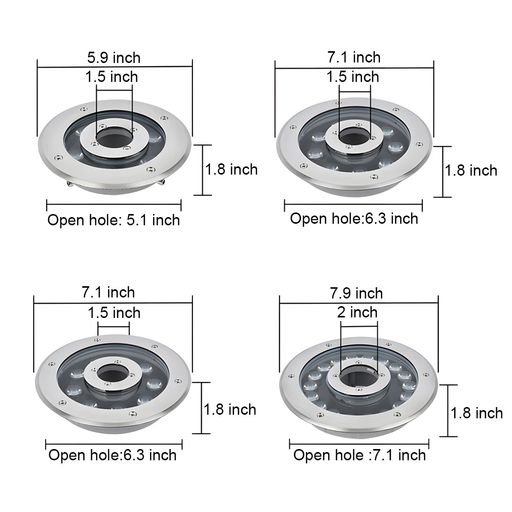 LED Fountain Light Waterproof Aluminum