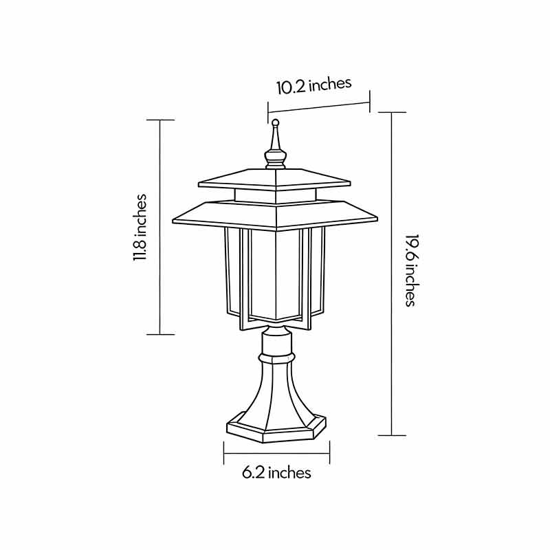 Large Pillar Lights Outdoor Modern Waterproof Light