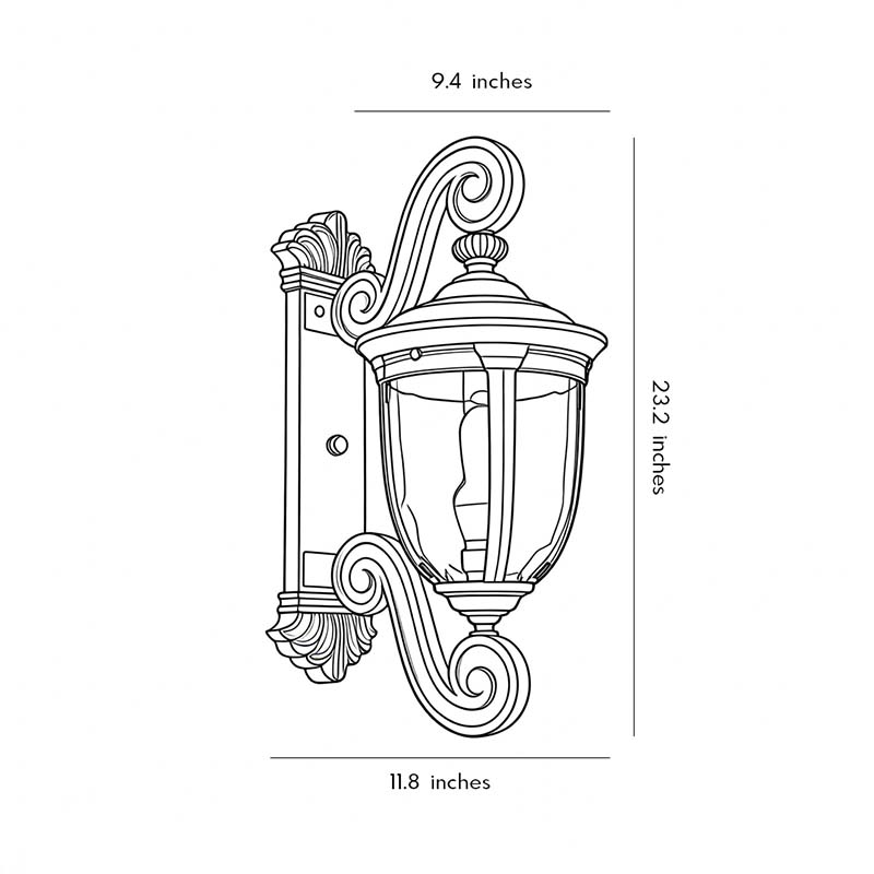 Lantern Wall Lights Outdoor American Waterproof Garden Light