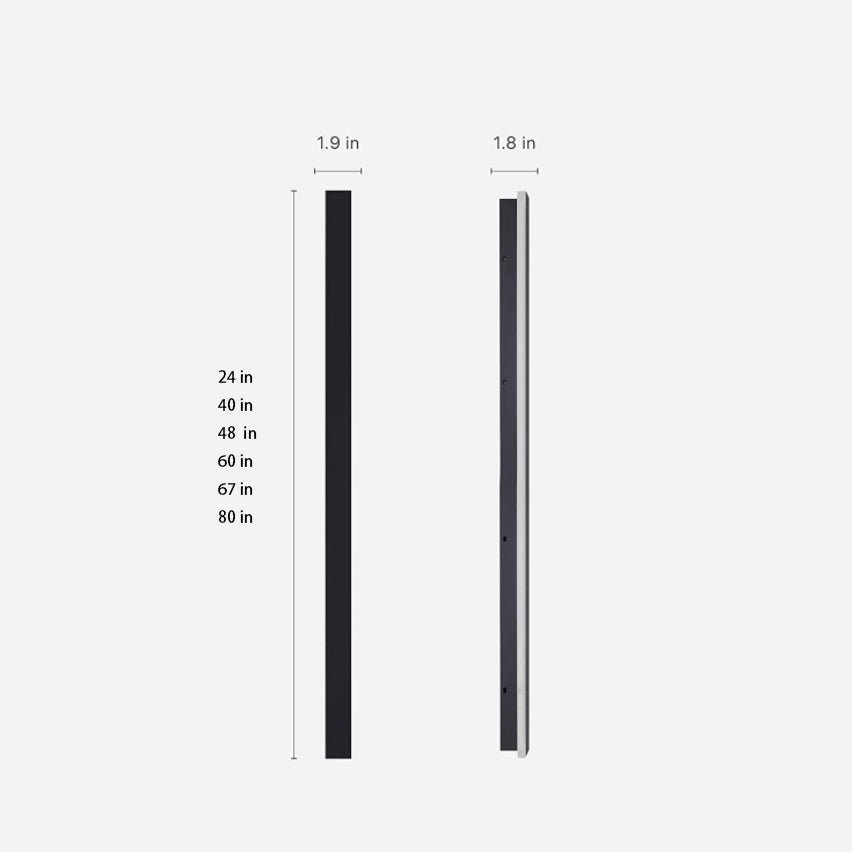 Outdoor Strip Wall Light Black Linear LED – Dimmable Exterior Facade Light for Porch & Driveway