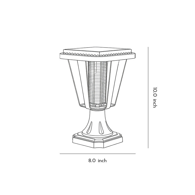 Outdoor Waterproof Post Lamp Modern Solar Motion Sensor Light
