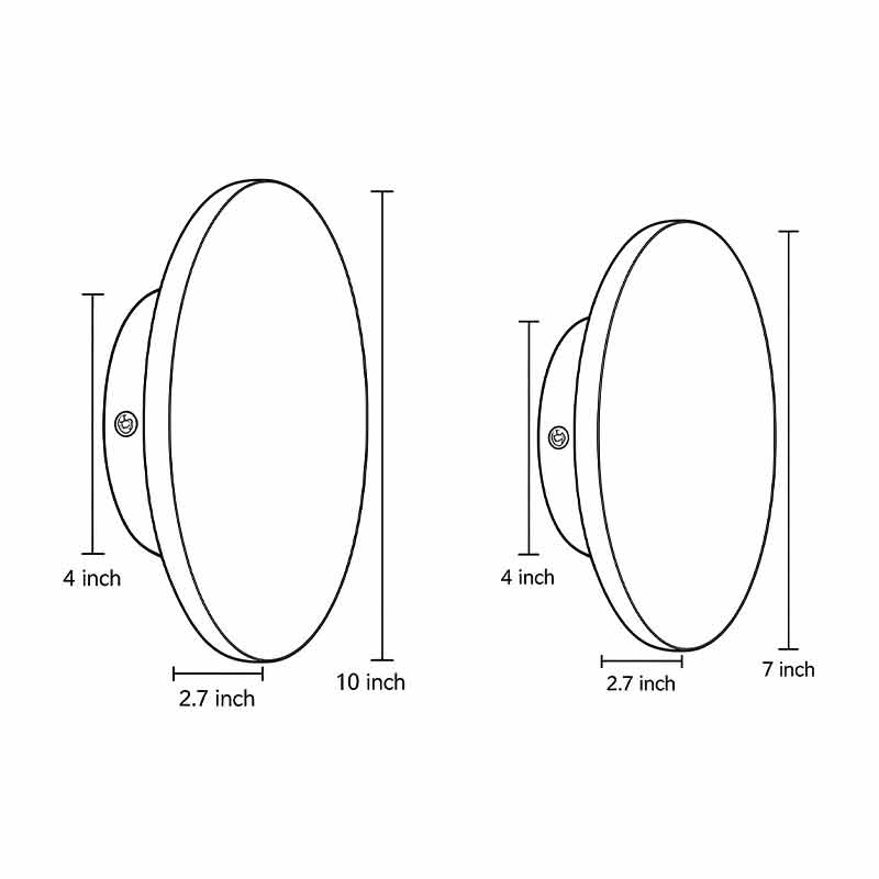 Round Exterior Wall Lights Gray Concrete LED Landscape Lighting