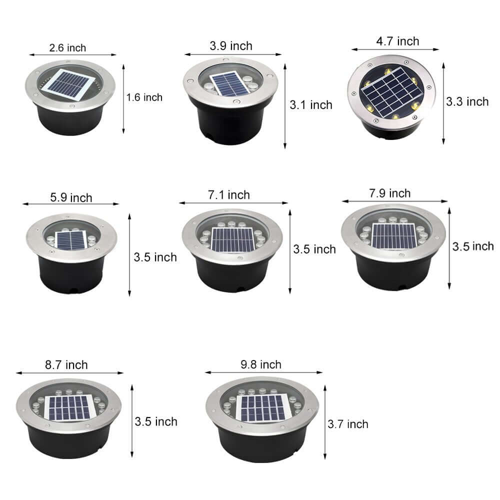 Recessed Floor Lighting Solar LED Metal Well Light