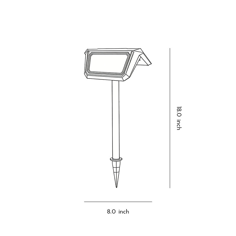 Solar Path Lights Outdoor Modern LED Black Lawn Lamp