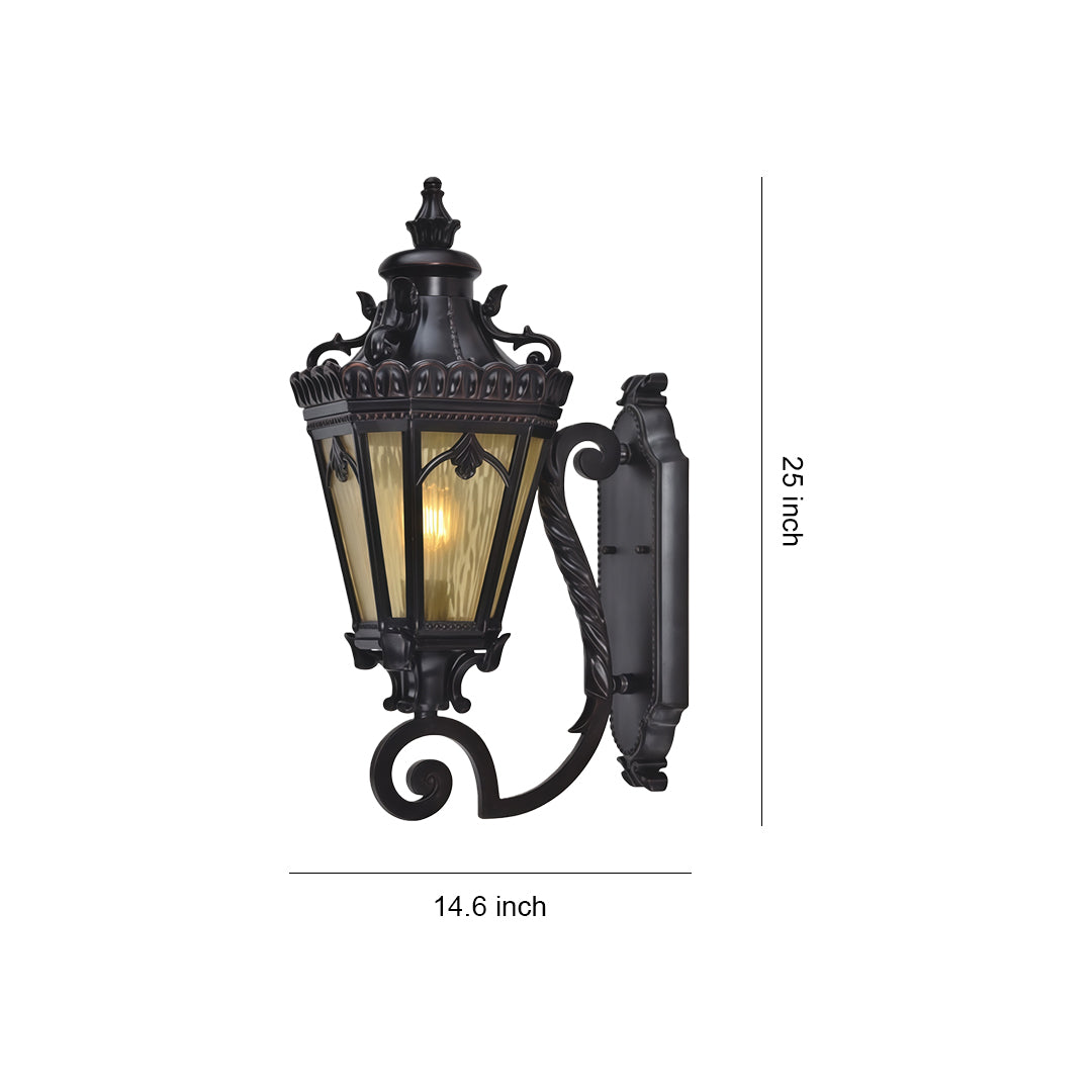 Wall Mount Light Outdoor Black Finish Waterproof Aluminum Lamp