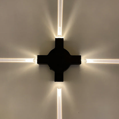 Creative Starlight Decorative LED Waterproof Black Modern Wall Lamp