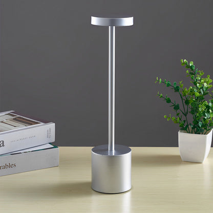 Rechargeable Modern Rod Table Lamp with USB Charging Base – Cordless LED Light for Bedroom & Home Office