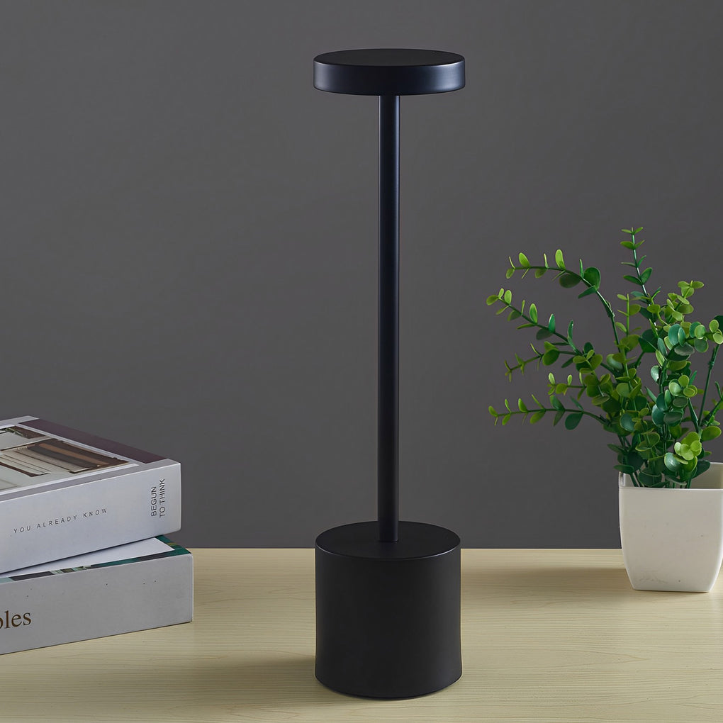 Rechargeable Modern Rod Table Lamp with USB Charging Base – Cordless LED Light for Bedroom & Home Office