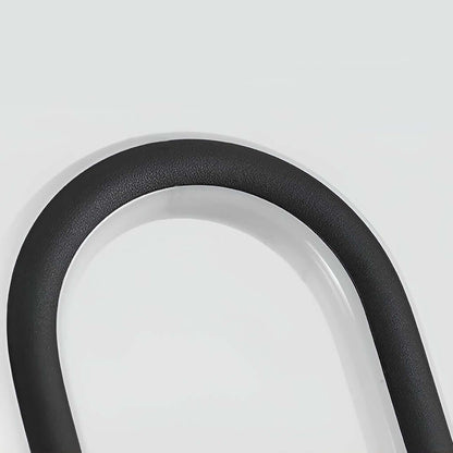 Sleek Black Oval Ring LED Solar Lights Modern Outdoor Minimalist Design