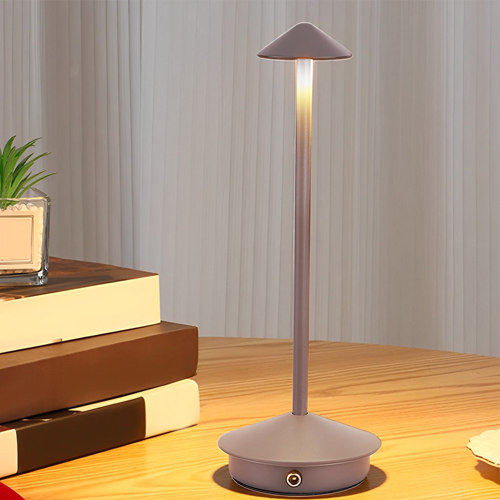 Mini Triangle LED Table Lamp – Dimmable Geometric Desk Light for Bedroom, Office & Modern Interiors