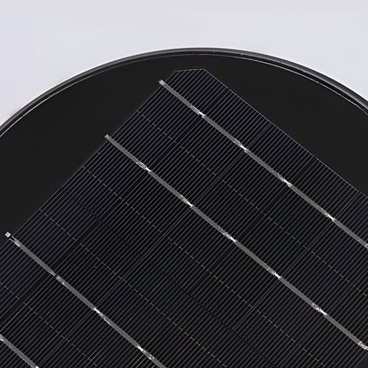 Contemporary Tapered Solar LED Pathway Light Black Cylindrical Outdoor Lighting