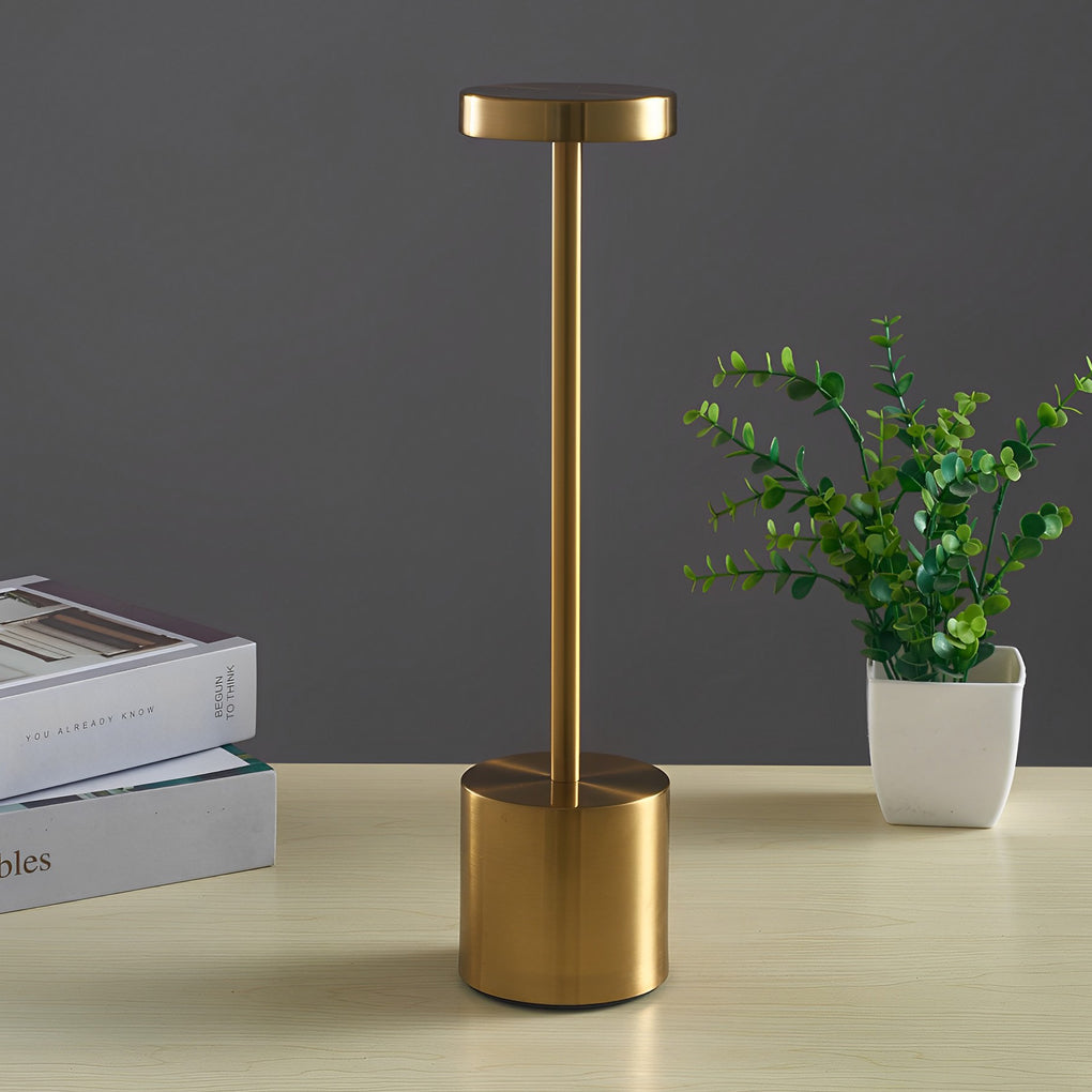 Rechargeable Modern Rod Table Lamp with USB Charging Base – Cordless LED Light for Bedroom & Home Office