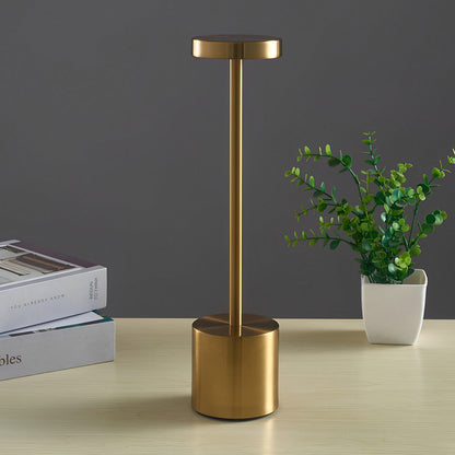 Rechargeable Modern Rod Table Lamp with USB Charging Base – Cordless LED Light for Bedroom & Home Office