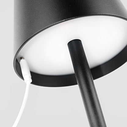 Top Hat Aluminum Touch Table Lamp – Rechargeable Battery-Operated Cordless Accent Light in 6 Finishes