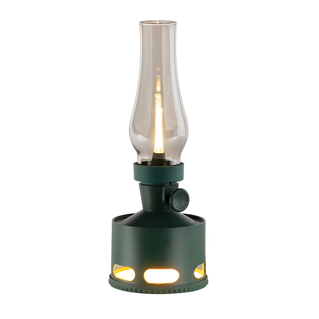 Modern Battery-Operated LED Table Lamp in Kerosene-Style Vintage Design