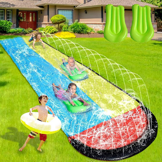 Inflatable Slip and Slide for Kids – Backyard Water Slide with Sprinkler for Children Ages 3–12