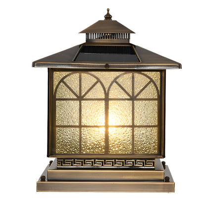 Copper Pillar Lights Classic Bronze Waterproof LED Light