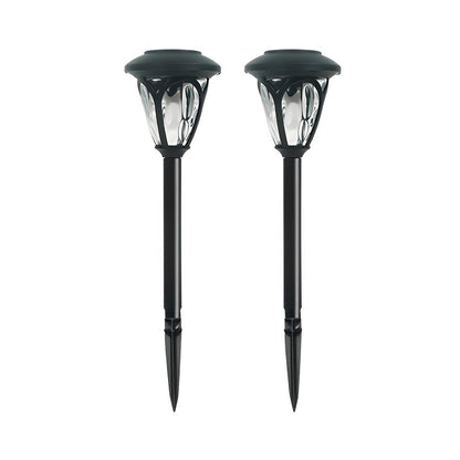2-PCS Cheap Solar Lawn Lights Modern Black Smart LED Lights