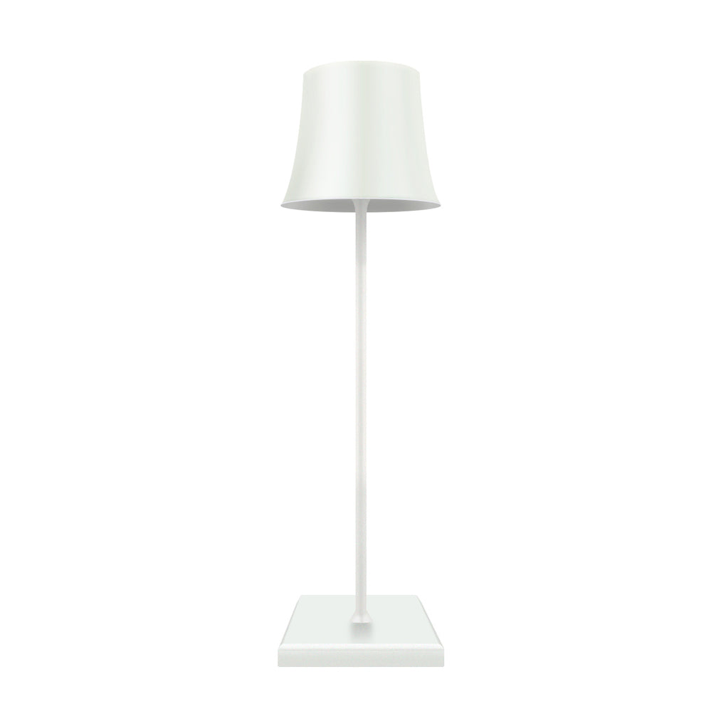 15-Inch Cordless Modern Metal Table Lamp – Slim Cast Aluminum Accent Light in Black or White