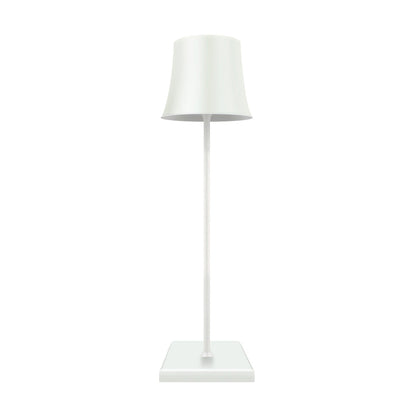 15-Inch Cordless Modern Metal Table Lamp – Slim Cast Aluminum Accent Light in Black or White