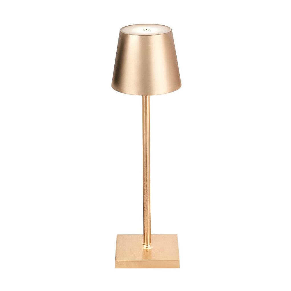 Top Hat Aluminum Touch Table Lamp – Rechargeable Battery-Operated Cordless Accent Light in 6 Finishes