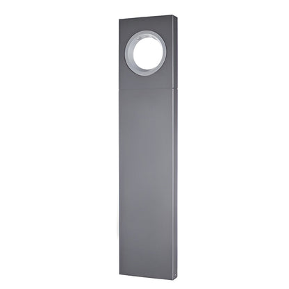 Sleek Black Modern Outdoor Pathway Bollard Lights with Unique Round Hole Feature