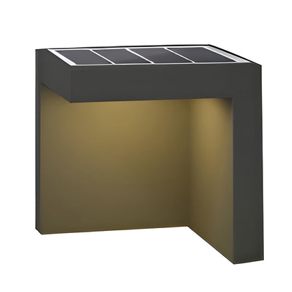 Half-Cut Rectangular Fixture Modern Outdoor Path Light in Gray, LED 4.5W, IP54 Waterproof