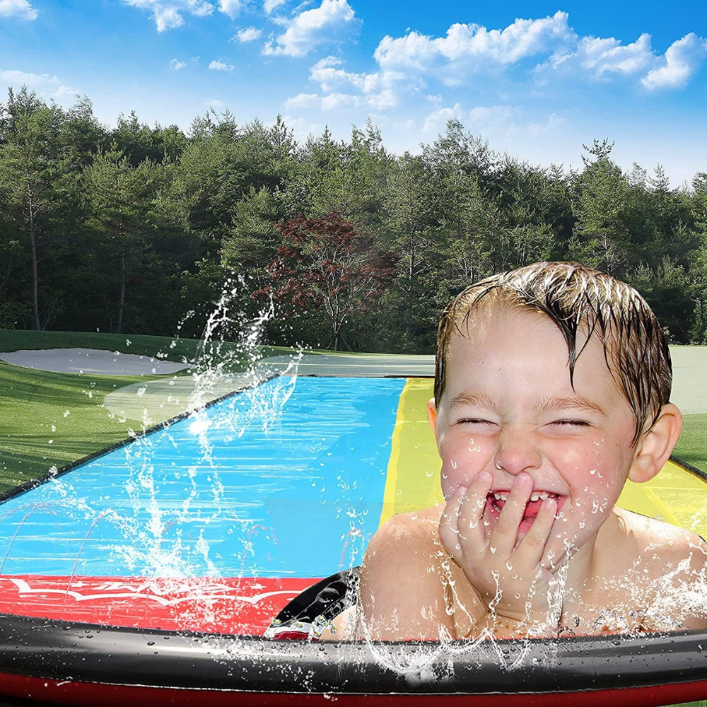 Inflatable Slip and Slide for Kids - Backyard Water Slide with Sprinkler for Children Ages 3-12