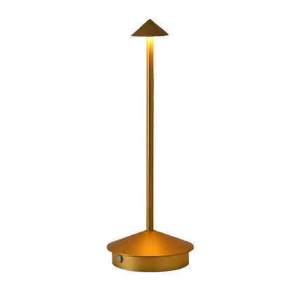 Mushroom-Top Pina Table Lamp 11.41-Inch – Slim Cordless Aluminum Accent Light for Bedroom & Living Room