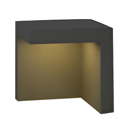 Half-Cut Rectangular Fixture Modern Outdoor Path Light in Gray, LED 4.5W, IP54 Waterproof