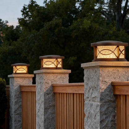 Round Pillar Lights Outdoor Waterproof Courtyard Light