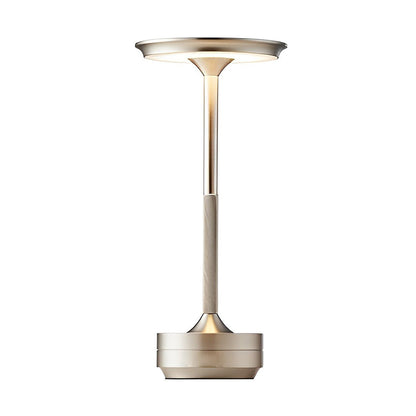 UFO Alien Table Lamp – Sleek Metal-Plated Cordless LED Accent Light for Bedroom & Living Room