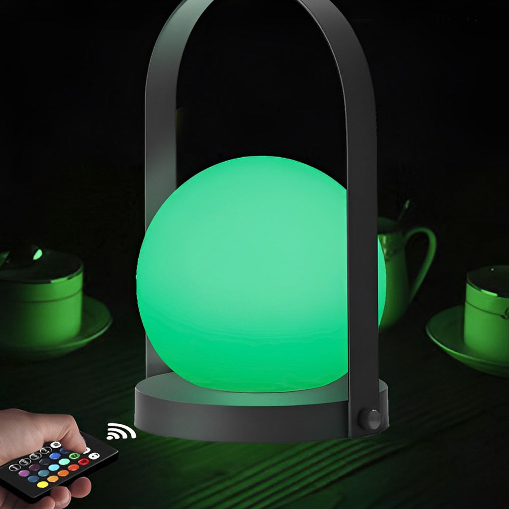 Opal RGB Mini Globe Table Lamp with Remote Control – LED Color-Changing Rechargeable Accent Light