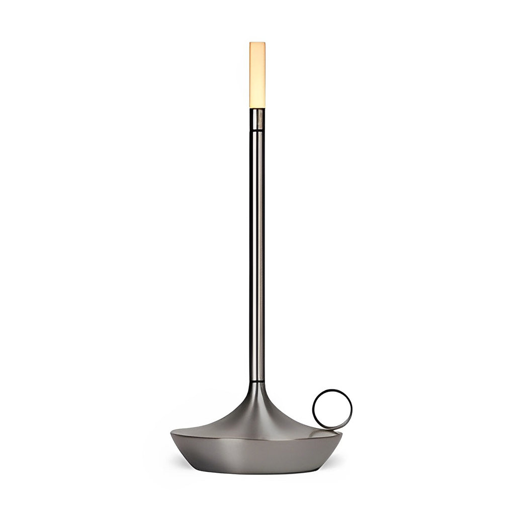 Cordless Portable Candle-Wick LED Table Lamp – Minimalist Accent Light for Bedroom, Dining & Bar
