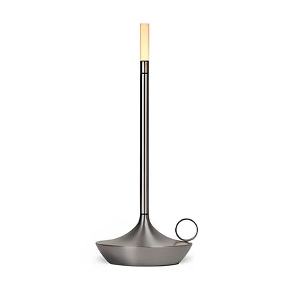 Cordless Portable Candle-Wick LED Table Lamp – Minimalist Accent Light for Bedroom, Dining & Bar