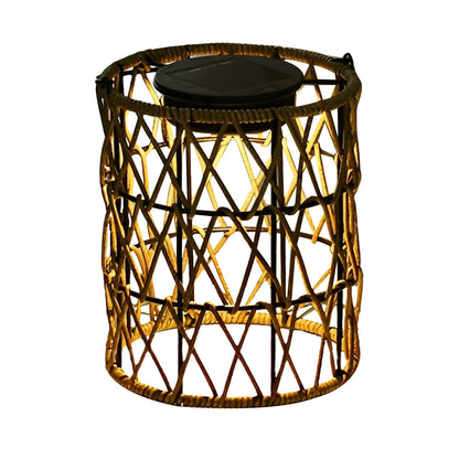 Rattan Solar Garden Lantern Light – Waterproof Wicker LED Outdoor Lamp for Patio, Yard & Pathway
