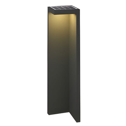 Half-Cut Rectangular Fixture Modern Outdoor Path Light in Gray, LED 4.5W, IP54 Waterproof