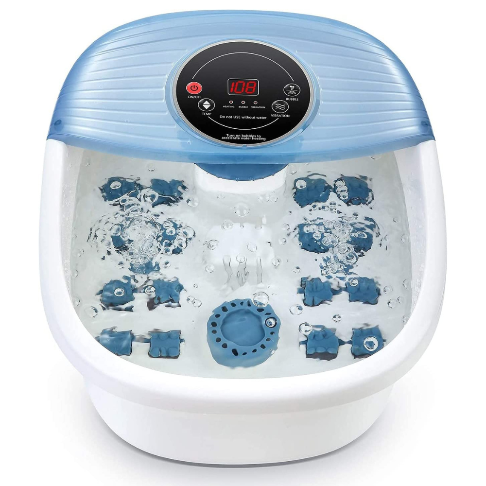 Foot Spa Bath Massager with Heat & Bubbles - Temperature Controlled Foot Soak Tub with Vibration
