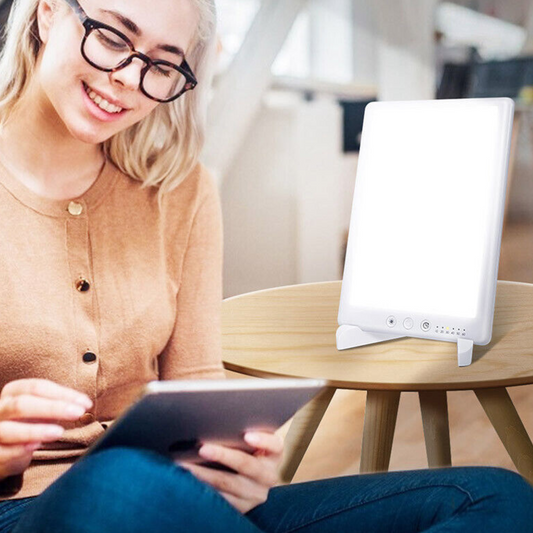 SAD Light Therapy Lamp 10000 Lux – UV-Free Full Spectrum Sun Lamp for Seasonal Depression & Mood Support