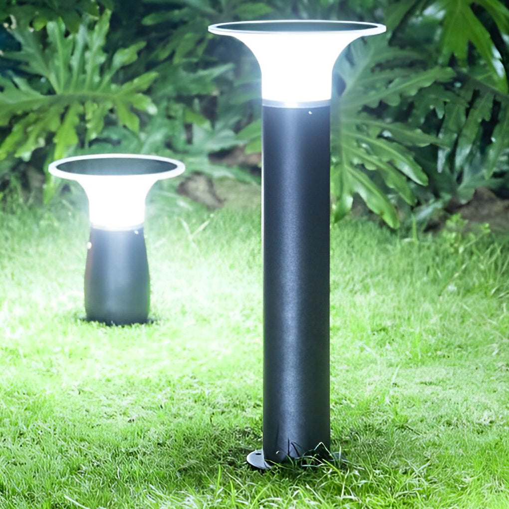 Efficient 3.5W Solar LED Path Downlights 360° Modern Black Landscape Lighting