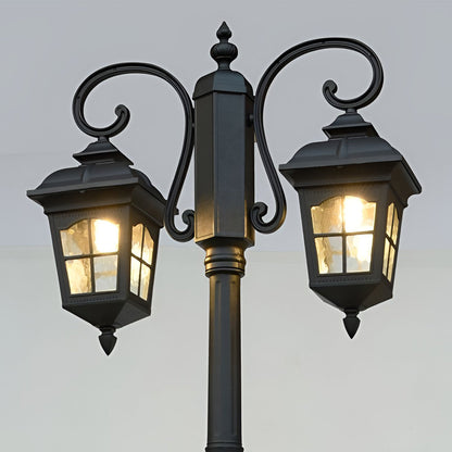 European-Style Outdoor Light Post Waterproof Black Lamp