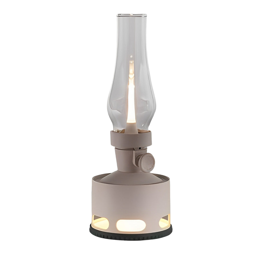 Modern Battery-Operated LED Table Lamp in Kerosene-Style Vintage Design